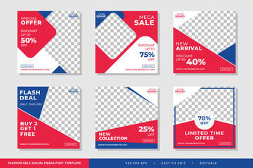 Fashion Sale social media post template Premium Vector