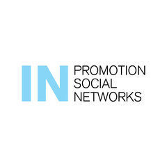 Vector logo of promotion in social networks, advertising