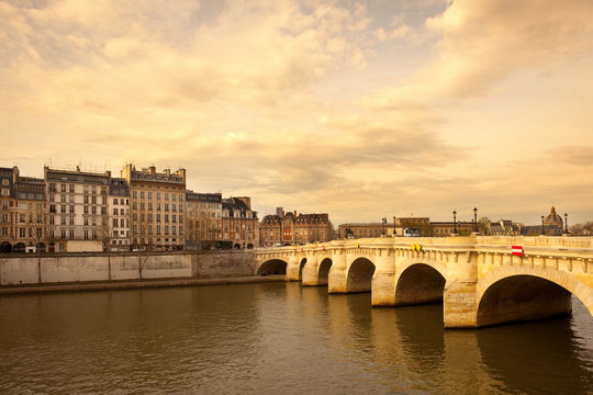 Pont Neuf bridge over the Seine River at Ile de la Cite, Paris, France