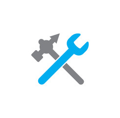 Fix and service related icon on background for graphic and web design. Creative illustration concept symbol for web or mobile app