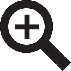 Fototapeta premium Zoom In vector icon isolated on white background