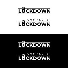 Lockdown. Complete lockdown. Stay home flat vector icon for apps and websites.