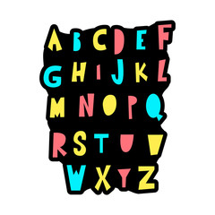 Handwritten calligraphy font. Vector alphabet. Hand drawn letters