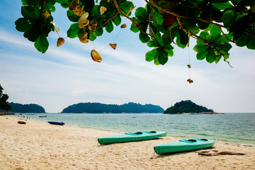 beauty of nature surrounding Pangkor Island located in Perak State, Malaysia under bright sunny day