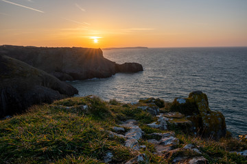 Obraz premium Sunrise photo from the West Coast of Wales 