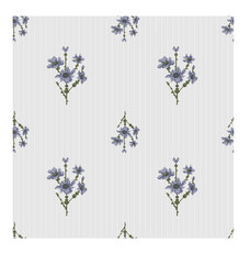 seamless texture with blue striped baclground and flowers