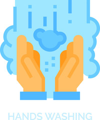 Fototapeta premium Hands Washing icon.