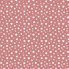 Hand drawn shapes, soft pink seamless pattern
