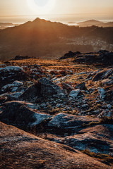 Fototapeta na wymiar landscape of the view from the Mount Galiñeiro in Vigo, Spain