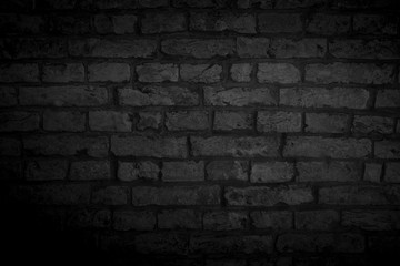Weathered stained old brick wall background design