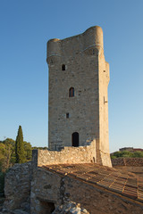 Fototapeta na wymiar Old fortress in Kardamyli, Greece, Peloponnese