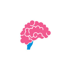 Human brain related icon on background for graphic and web design. Creative illustration concept symbol for web or mobile app