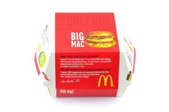 Kuala Lumpur, Malaysia-March 26, 2016: Big Mac burger in the box. McDonald's Corporation is the world's largest chain of hamburger fast food restaurants