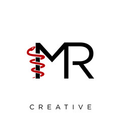 mr logo design vector icon