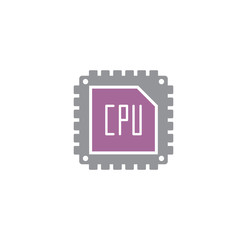 Processor chip related icon on background for graphic and web design. Creative illustration concept symbol for web or mobile app