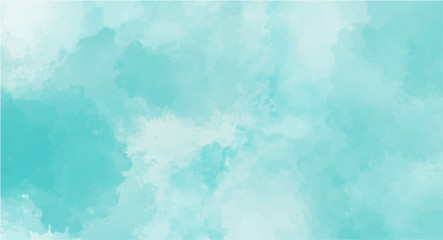 Blue watercolor background for your design, watercolor background concept, vector.