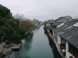 canal in an old town