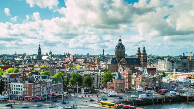 Time Lapse looking out over Amsterdam.