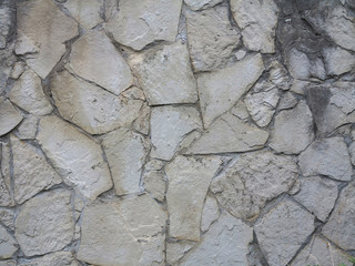    texture of stone on wall of different rocks    