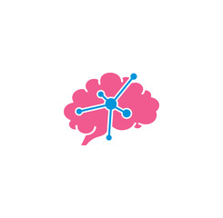 Human brain related icon on background for graphic and web design. Creative illustration concept symbol for web or mobile app