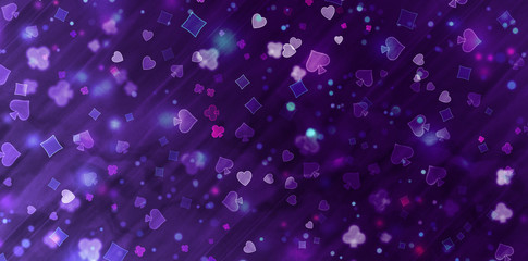 Blue abstract poker blurred pattern.