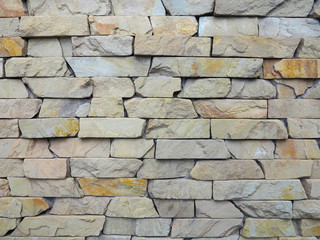 texture of stone on wall of different rocks  