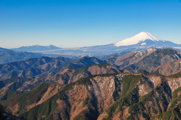富士山, 雪, 絶景, 風景, 青空, 自然