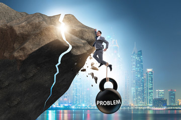 Concept of problem with businessman