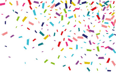 Rainbow Effect Confetti Design. Splash Illustration. Dust Christmas Design. Color Effect Pattern.