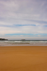 Langre beach at cantabria spain