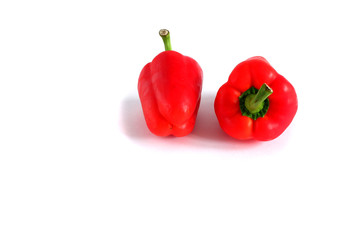 Red pepper on a white background