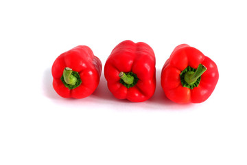 Red pepper on a white background