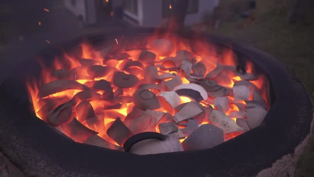 Fire in klin