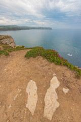 Fototapeta na wymiar Coast of Suances in Cantabria spain