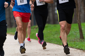 Fototapeta premium Fitness, sport, friendship, race and healthy lifestyle concept