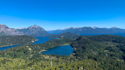 Stunning panoramic view from Bariloche's Cerro Campanario 