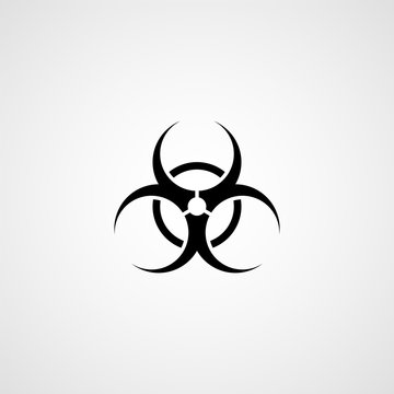 Biohazard sign U+2623. Vector icon