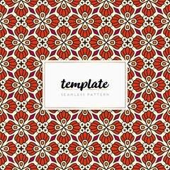 Background mandala seamless pattern vector