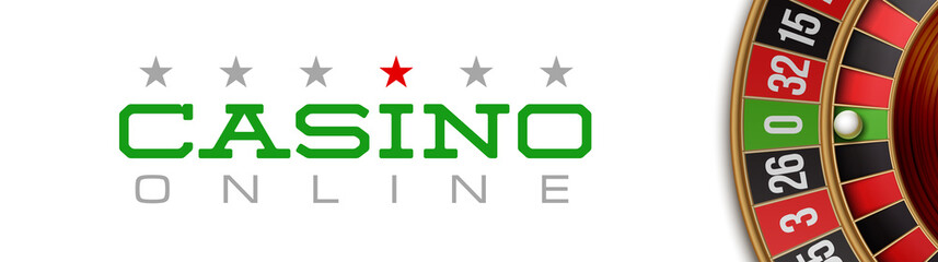 illustration Online web casino banner with american roulette on white surface table. Marketing Luxury white Banner Poker Jackpot zero with classic roulette. Advertising poster set Online web Casino