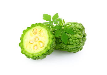 Bitter melon isolated on white background
