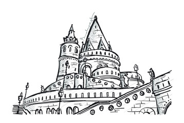 Fisherman's bastion in Budapest, Hungary