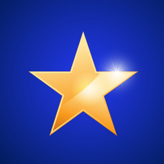 Obraz premium Gold Star icon, vector design