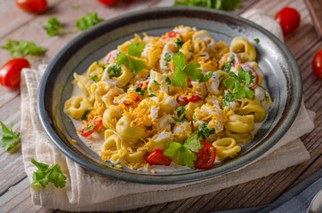 Delicious homemade tortellini