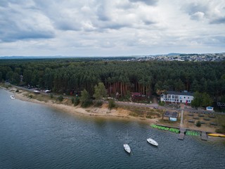 Zalew Naklo Chechlo Tarnowskie Gory Slaskie Silesia Poland Miasteczko Jezioro