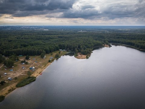 Zalew Naklo Chechlo Tarnowskie Gory Slaskie Silesia Poland Miasteczko Jezioro