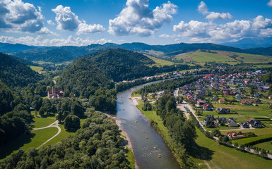 Fototapeta na wymiar Trzy Korony Dunajec Pieniny Sromowce Podhale Podkarpackie Poland Zakopane Cracow