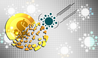 Pandemic and viral epidemic shatter coin