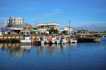 Fototapeta na wymiar Chongju Port in Jeju Island, South Korea.