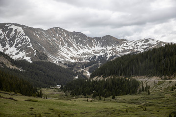 Fototapeta na wymiar Rocky Mountains Cloudy day