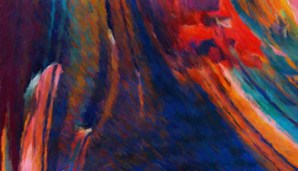 Abstract art background for interior wall prints, decorate printable products and create trendy graphic or web works. Large brush strokes drawing on canvas. Bright colors and unusual form design